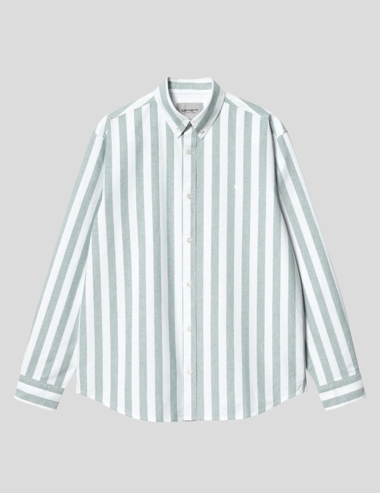 Camisa CARHARTT WIP dillion ls shirt chervil/white